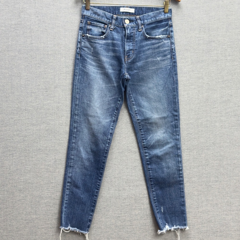 Moussy Vintage Jeans‎ Raw Hem Distressed Mid Rise Made In Japan Size 26(28)